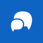 blue talk (random chat) android application logo